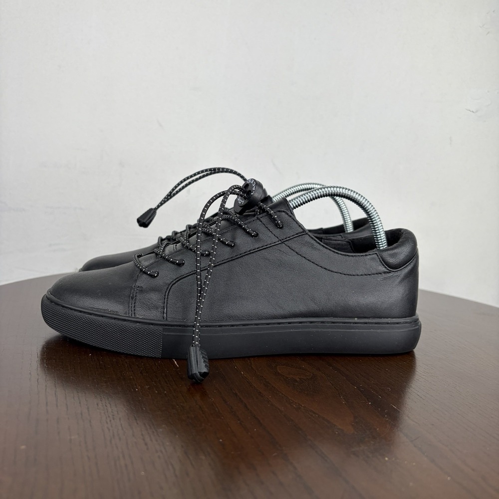 Kenneth Cole Kam Shoes Women's 8M Black Leather Comfort Lace Up Sneaker